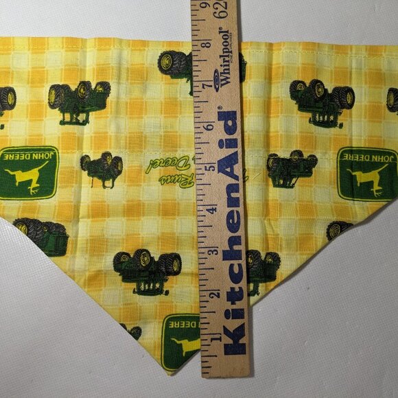 NEW- Homemade John Deere Tractors Dog Bandana (12" x 8") Size L-XL - Picture 3 of 7